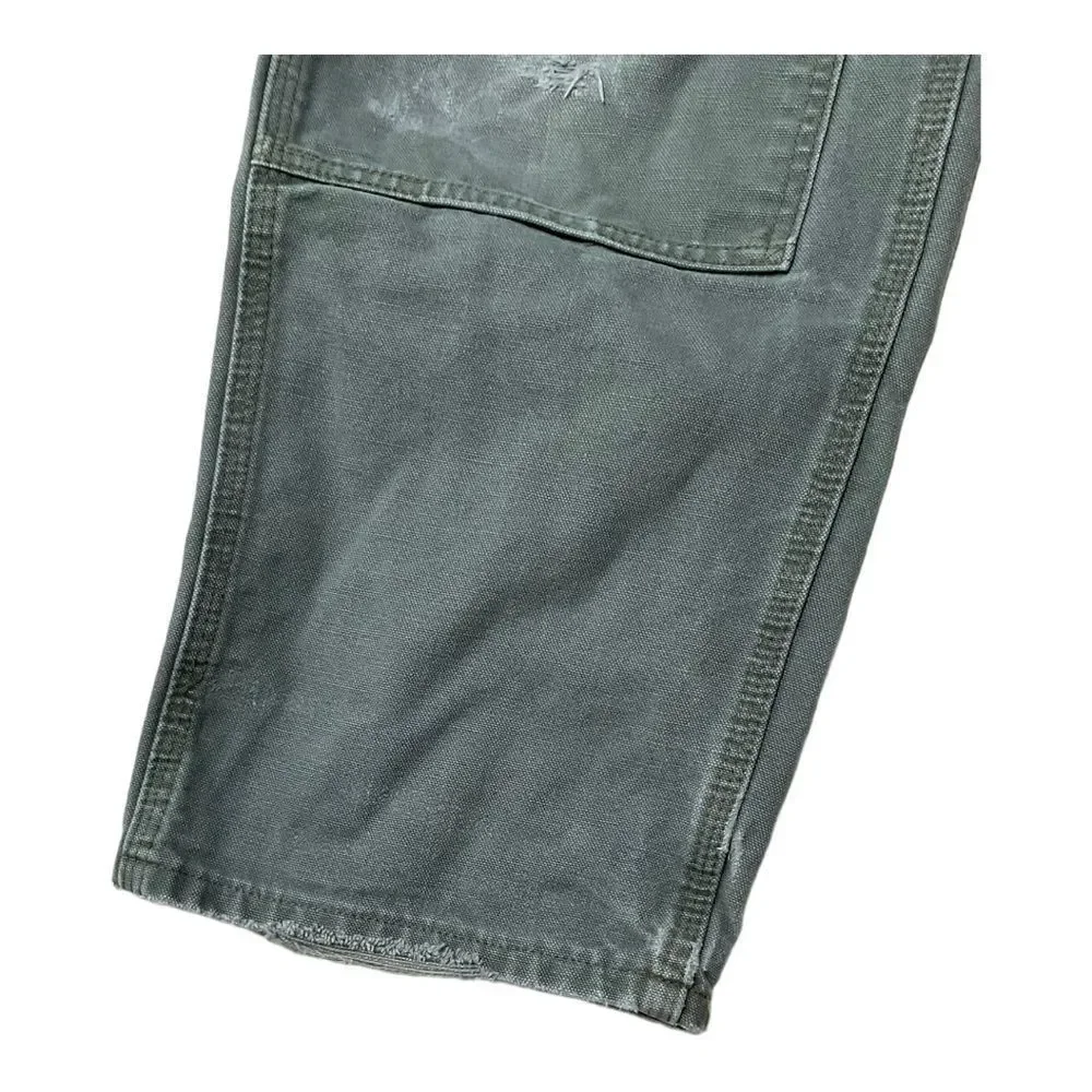 Carhartt Canvas Carpenter Distressed Cargo Pants Size W34/L32 - Picture 9 of 15